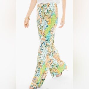Chico’s Petite Yogi Print Palazzo Pants